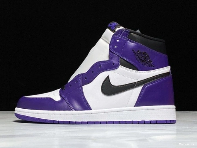 Air 1 Court White High Jordan Purple Retro 555088-500 0201